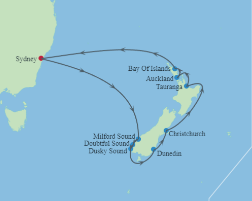 New Zealand  – seilingskart