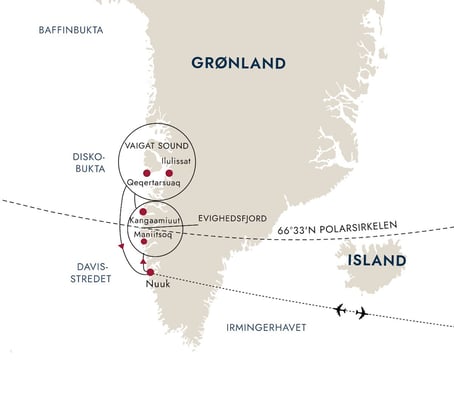 Vest-Grønland: isfjell og lokalsamfunn med MS Fridtjof Nansen