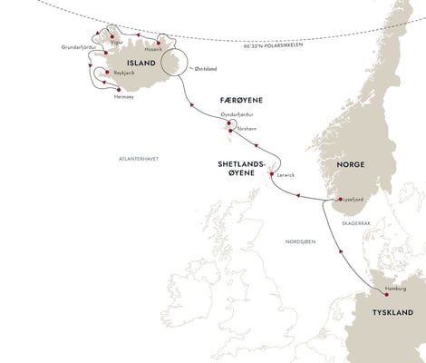 Hamburg til Reykjavik via Færøyene med MS Fridtjof Nansen