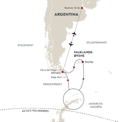 Antarktis og Falklandsøyene med MS Roald Amundsen