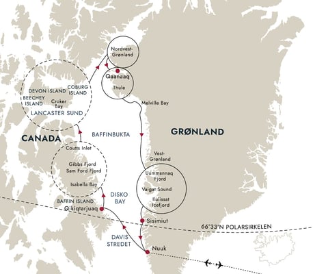 Baffinbukta: det arktiske Canada og Grønland med MS Roald Amundsen
