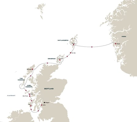 Skottlands øyer til Bergen med MS Spitsbergen