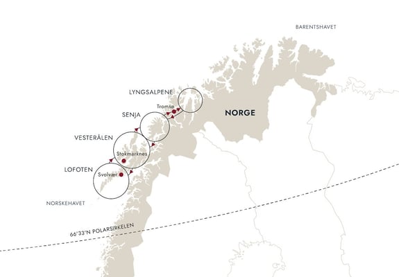 Nyttår i Nord-Norge under nordlyset med MS Spitsbergen