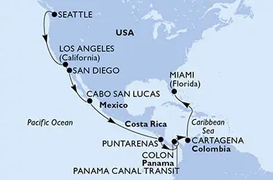 Panamakanalen 2026 med MSC Poesia