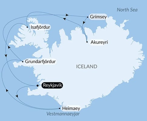 Islands vestkyst med Le Bellot