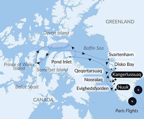 Nordvestpassasjen fra Grønland med L'Austral