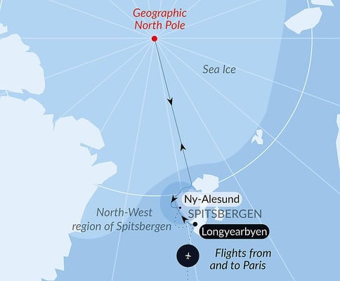 Nordpolen fra Svalbard med Le Commandant Charcot