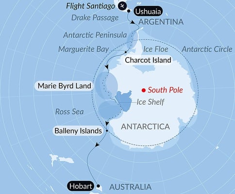 Antarktis fra Ushuaia til Tasmania med Le Commandant Charcot