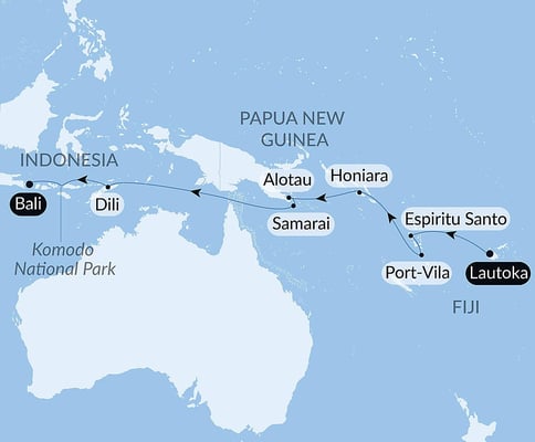 Fra Fiji til Bali med Le Paul Gauguin