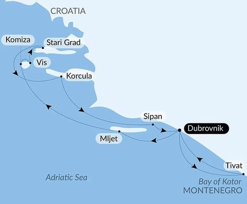 Kroatia under seil med Le Ponant