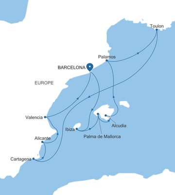 Spania: Ibiza og Mallorca med Silver Ray