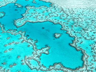 Great barrier reef sett fra luften.