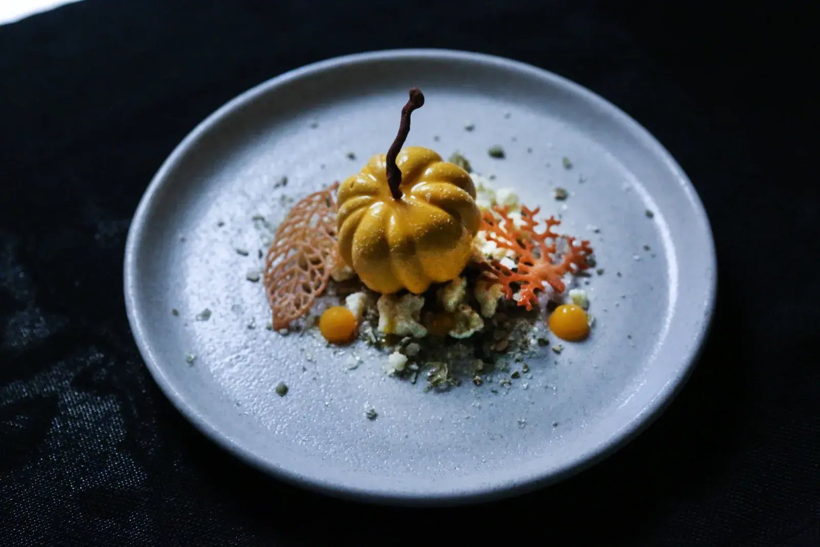 Dessert på tallerken.