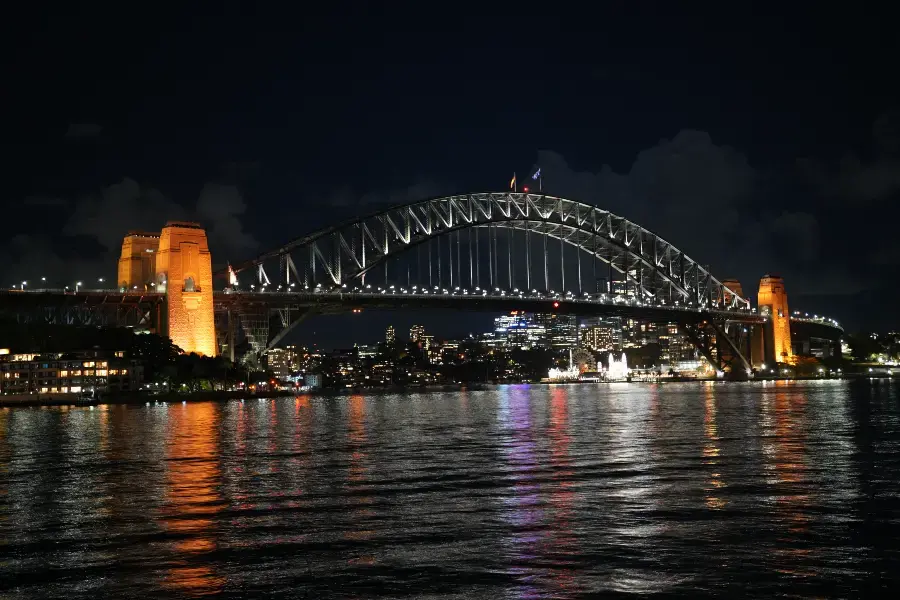 Sydney Harbour Bridge at night