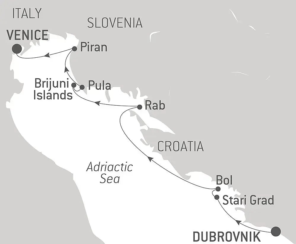 Dubrovnik til Venezia