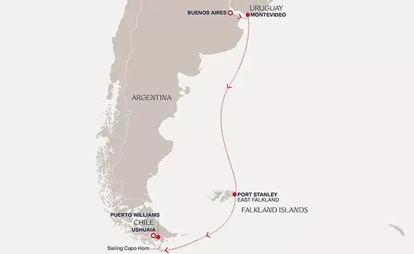 Patagonia og Kapp Horn: Buenos Aires til Ushuaia med Explora I