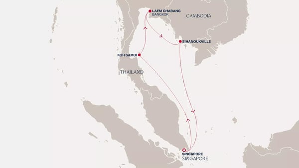 Thailand og Kambodsja: Singapore tur-retur med Explora III