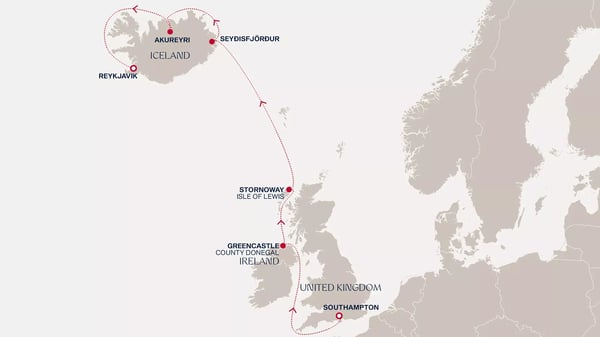 Nord-Atlanteren: Southampton til Reykjavik med Explora IV