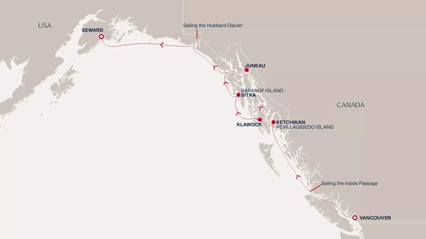 Alaskas Inside Passage: Vancouver til Seward med Explora III