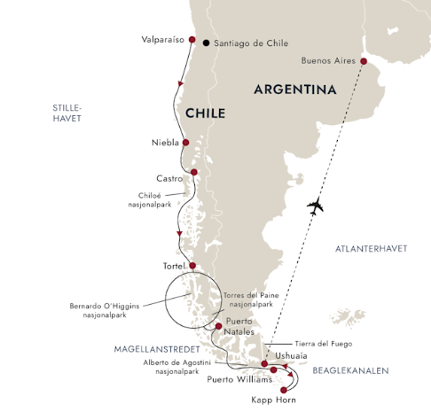 Chilenske fjorder – Oppdag hjertet av Patagonia Sørgående