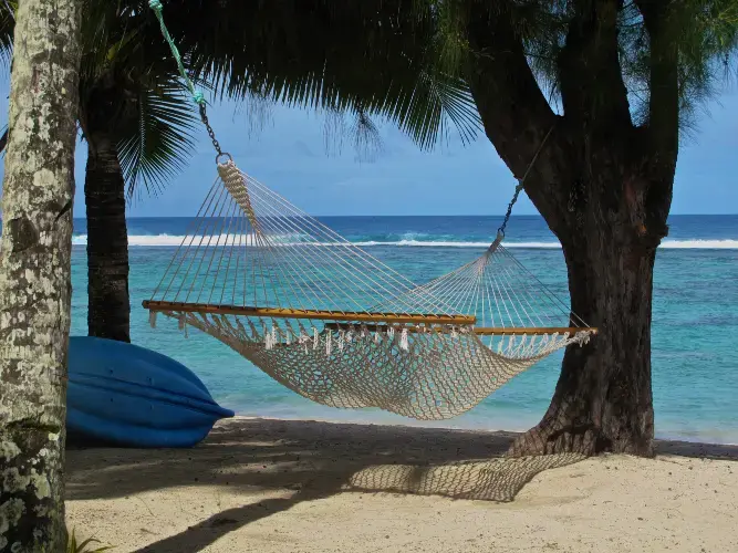Hengekøye på en tropisk strand Hengekøye på en tropisk strand
